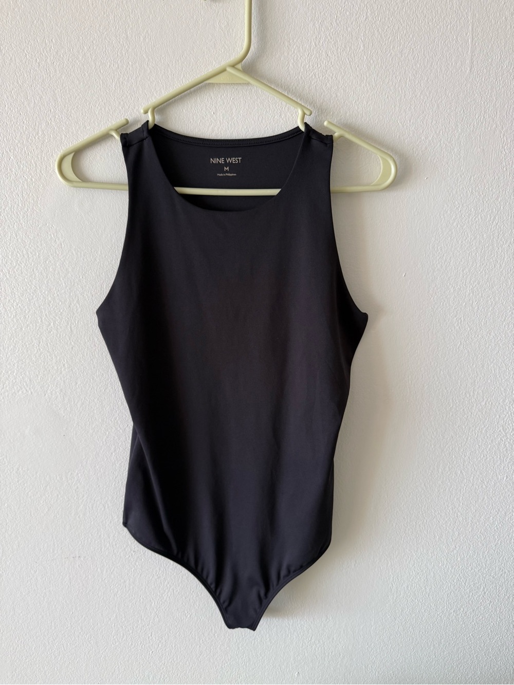 Nine West Black High-Neck Tank One-Piece Swimsuit